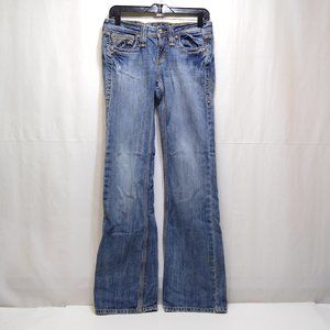 VF Jeanswear Women's 3x34 Low Rise Flared Legs With Silver & Gold Mini-Studs EUC